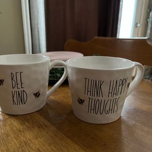 A set of 2 ceramic mugs.